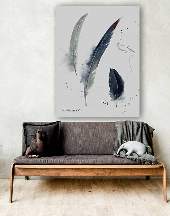 Gray Crowned-Crane feathers Reproduction