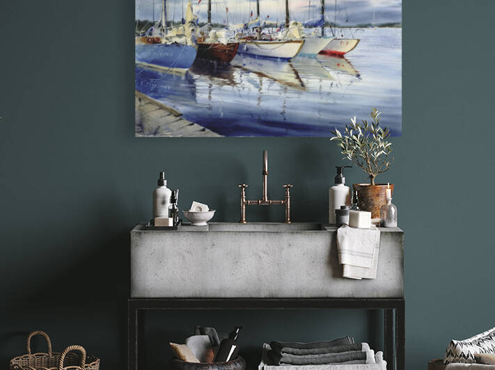 Moored yachts 3 by Eugenia Gorbacheva