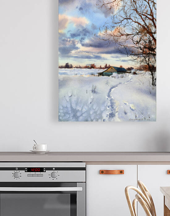 Footprints in the snow 2 by Eugenia Gorbacheva