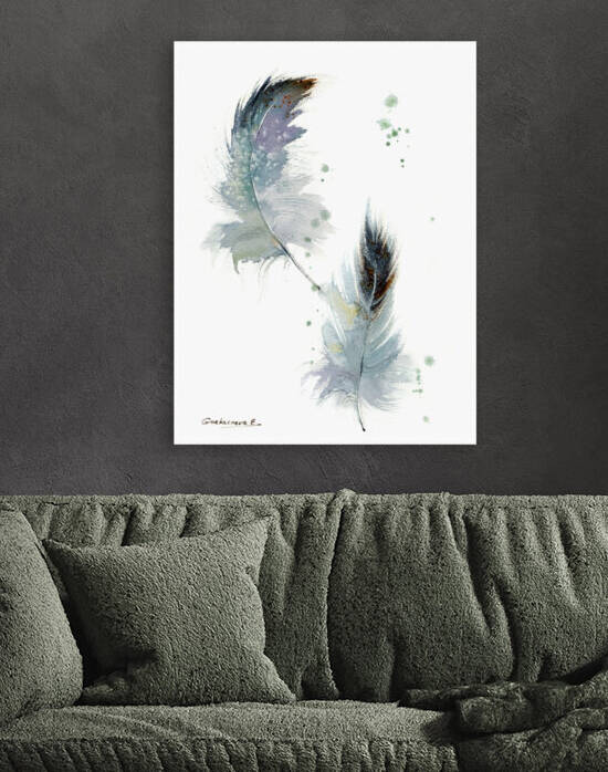 Gray feathers by Eugenia Gorbacheva