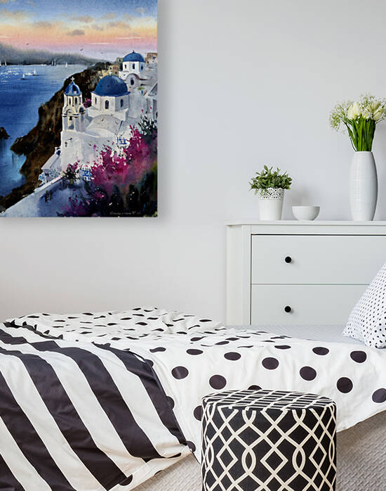 Santorini Sunset Greece Reproduction