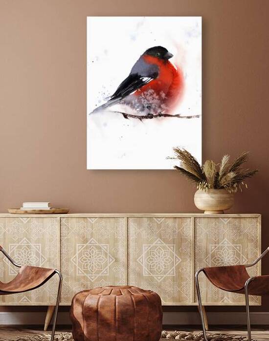 Bullfinch Bird by Eugenia Gorbacheva