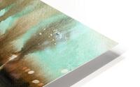 Turquoise watercolor landscape 5 HD Metal print