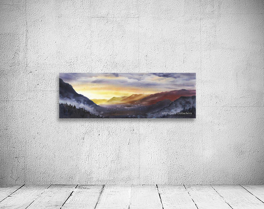 Sunset in the mountains Wall Preview
