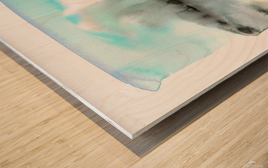 Turquoise Mist 2 Wood print