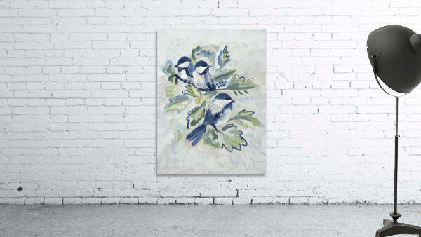 Three Chickadees Wall Preview