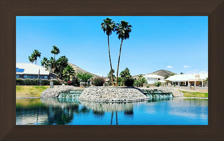 Island Palms Picture Frame print