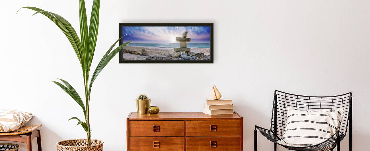 Inukshuk – Gardien du Rivage by Joanne Huard 