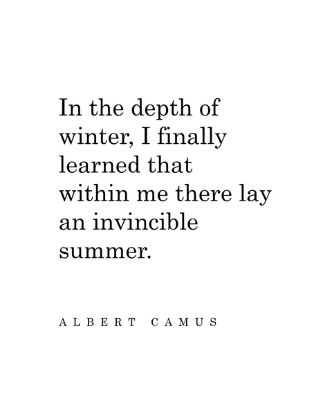 Albert Camus Quote - Invincible Summer Digital Download