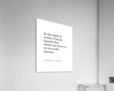 Albert Camus Quote - Invincible Summer Acrylic Print