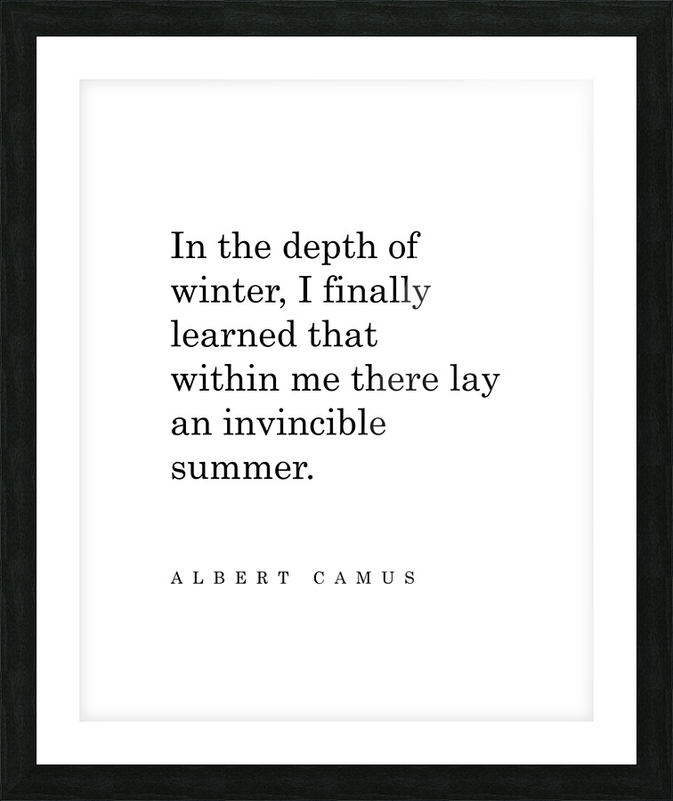 Albert Camus Quote - Invincible Summer Picture Frame print