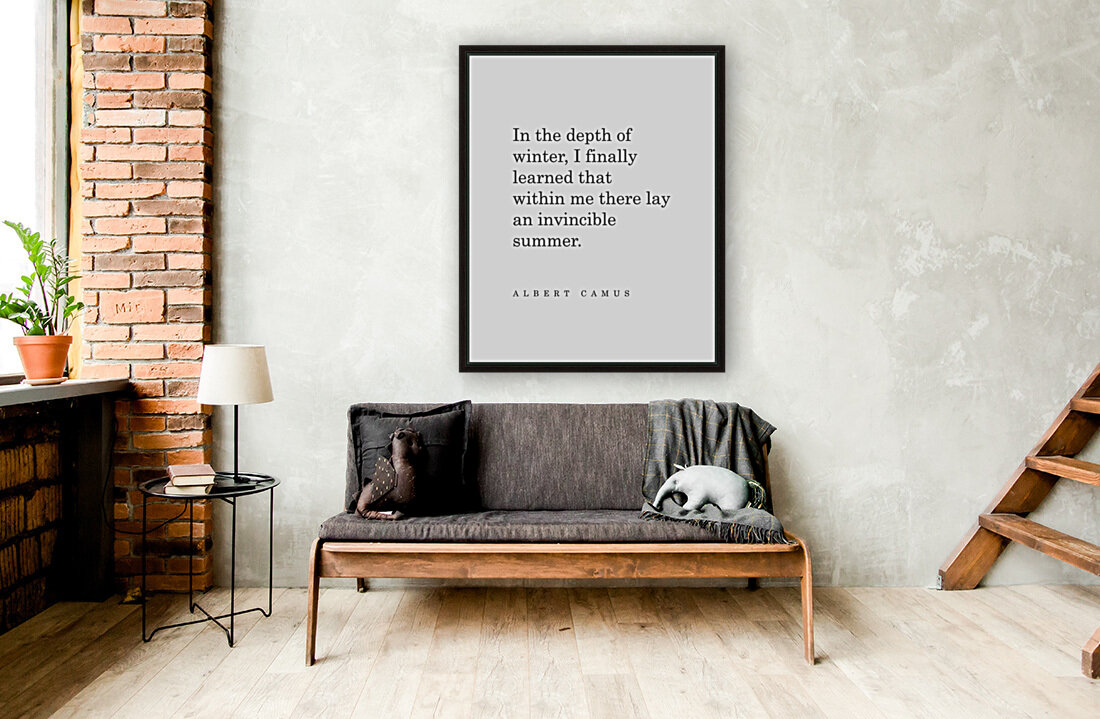 Albert Camus Quote - Invincible Summer Reproduction