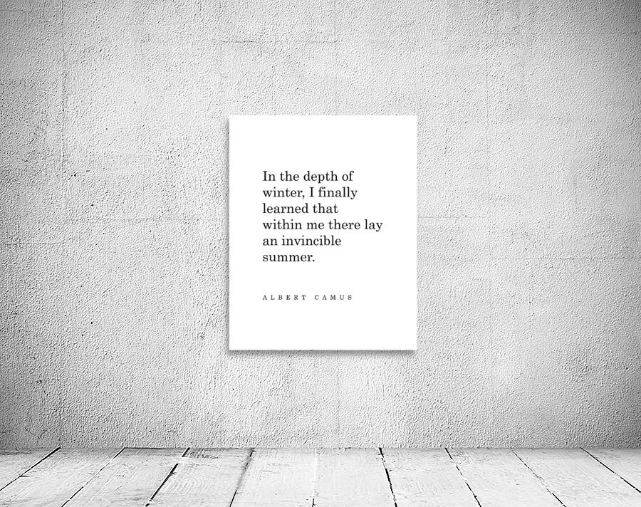 Albert Camus Quote - Invincible Summer Wall Preview