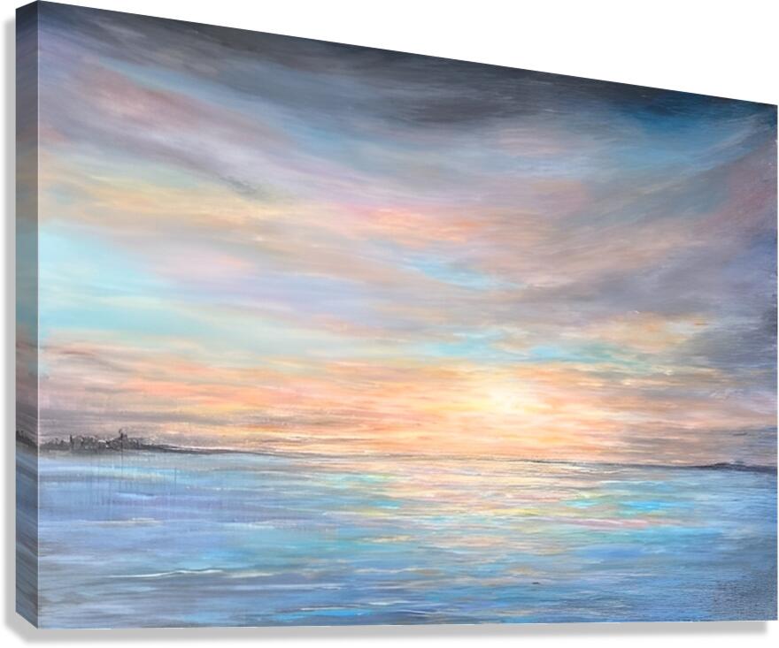 Sunset Lake acrylic Canvas Print