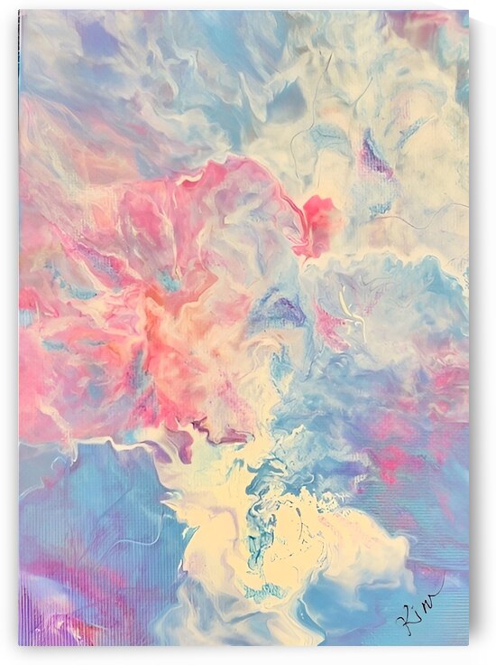 Abstract Pink Flowers Kim 1 by Kim Ackerman