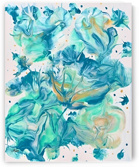 Abstract Teal by Kim Ackerman