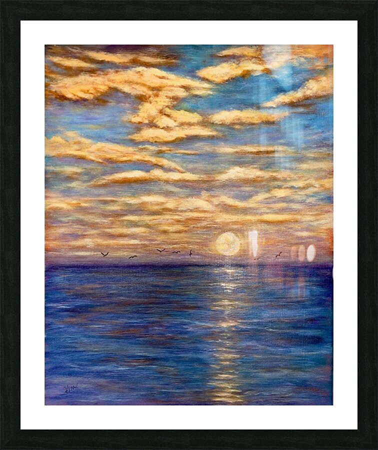 Orange Sunset Picture Frame print