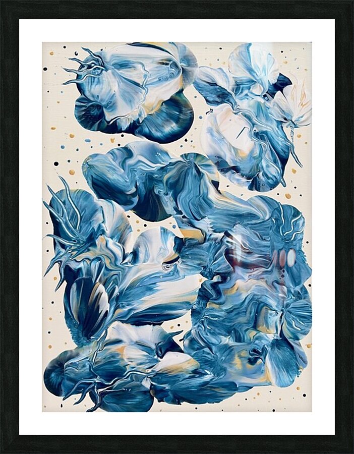 Blue Flowers Picture Frame print