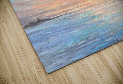 Sunset Lake acrylic Kim Ackerman puzzle