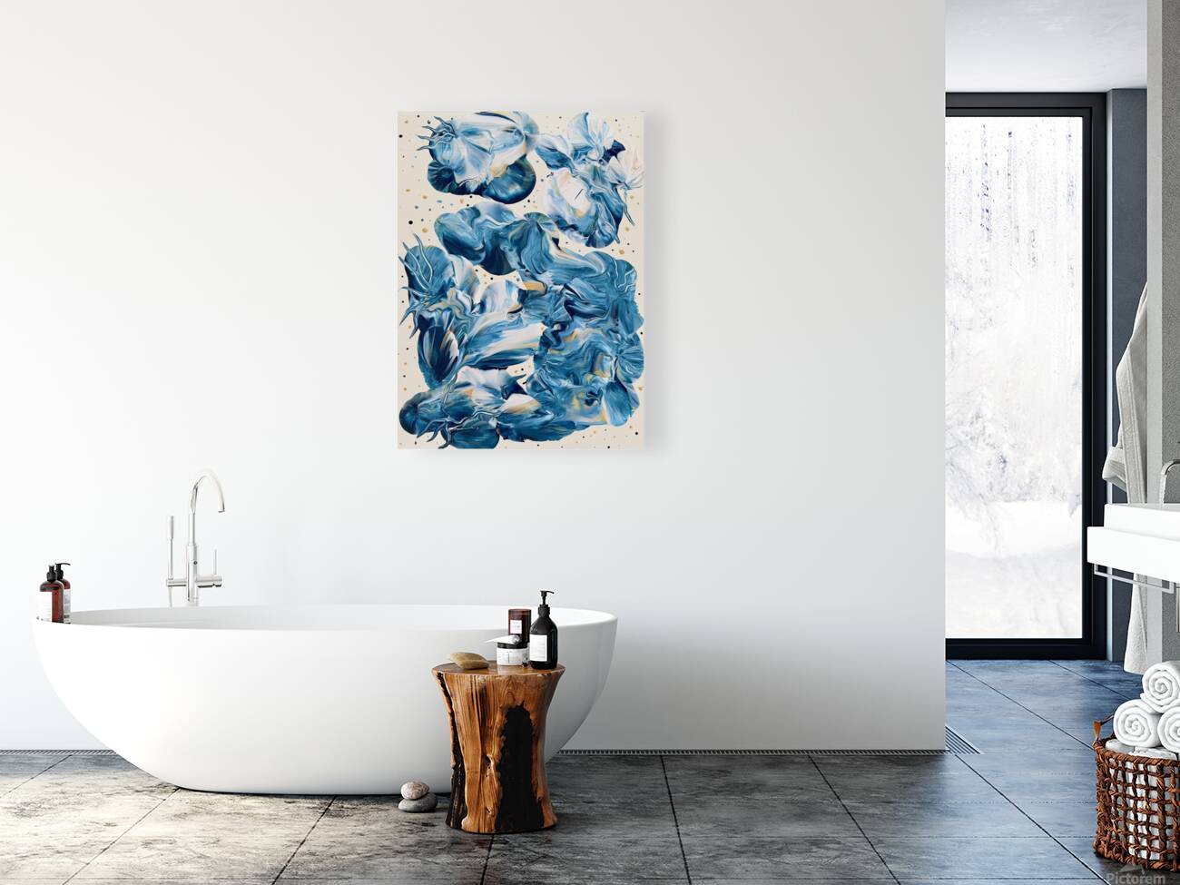 Blue Flowers Reproduction