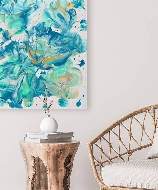 Abstract Teal by Kim Ackerman