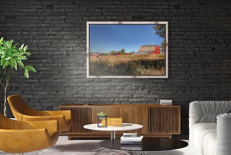 0042   Red Saltbox Barn  0042 BAR 101016 1107A  by Sheryl L Sutter