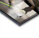 A cat chasing after a laser pointer beam looking utterly confused. Acrylic print