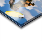 Fetching fun: A Dachshund jumping to catch a frisbee in mid-air. Acrylic print