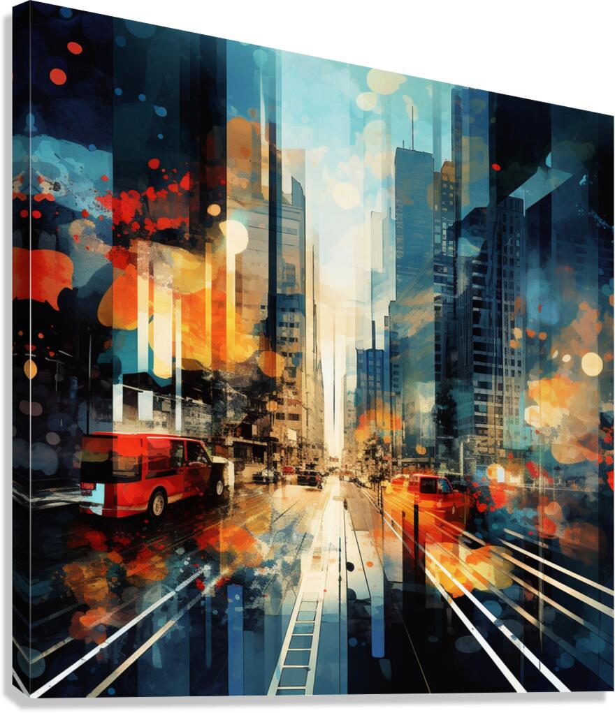 Abstract City Vibes Canvas Print