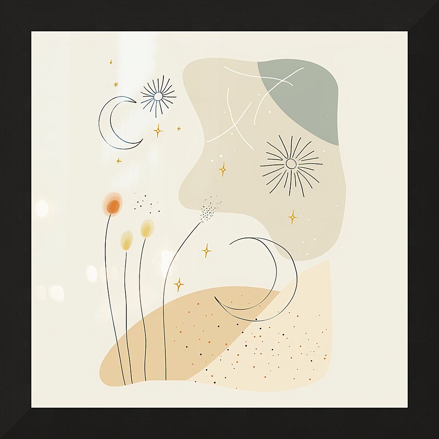 Muted Colors and Naughty Lines Picture Frame print