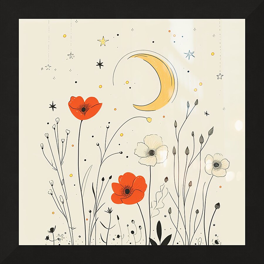 Naughty Lines in a Boho Wonderland Picture Frame print