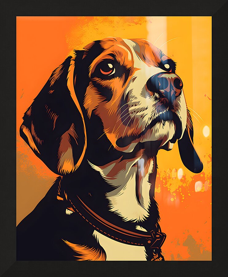 Pop Paws Beagle Picture Frame print