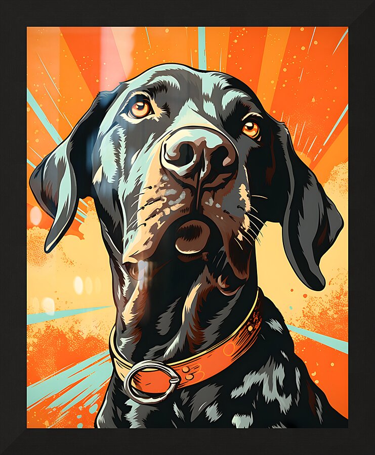 Pop Paws German Shorthaired Pointer Picture Frame print