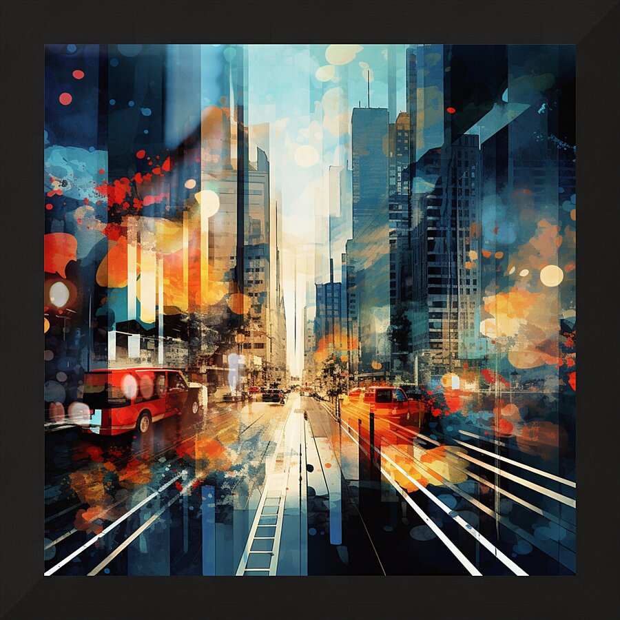 Abstract City Vibes Picture Frame print