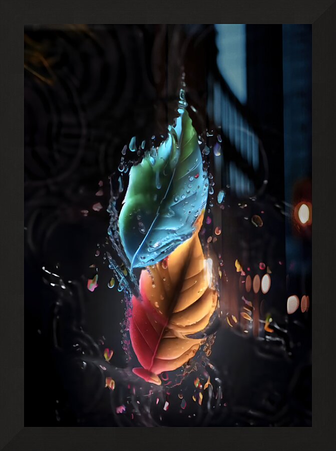 Falling Leaves Picture Frame print