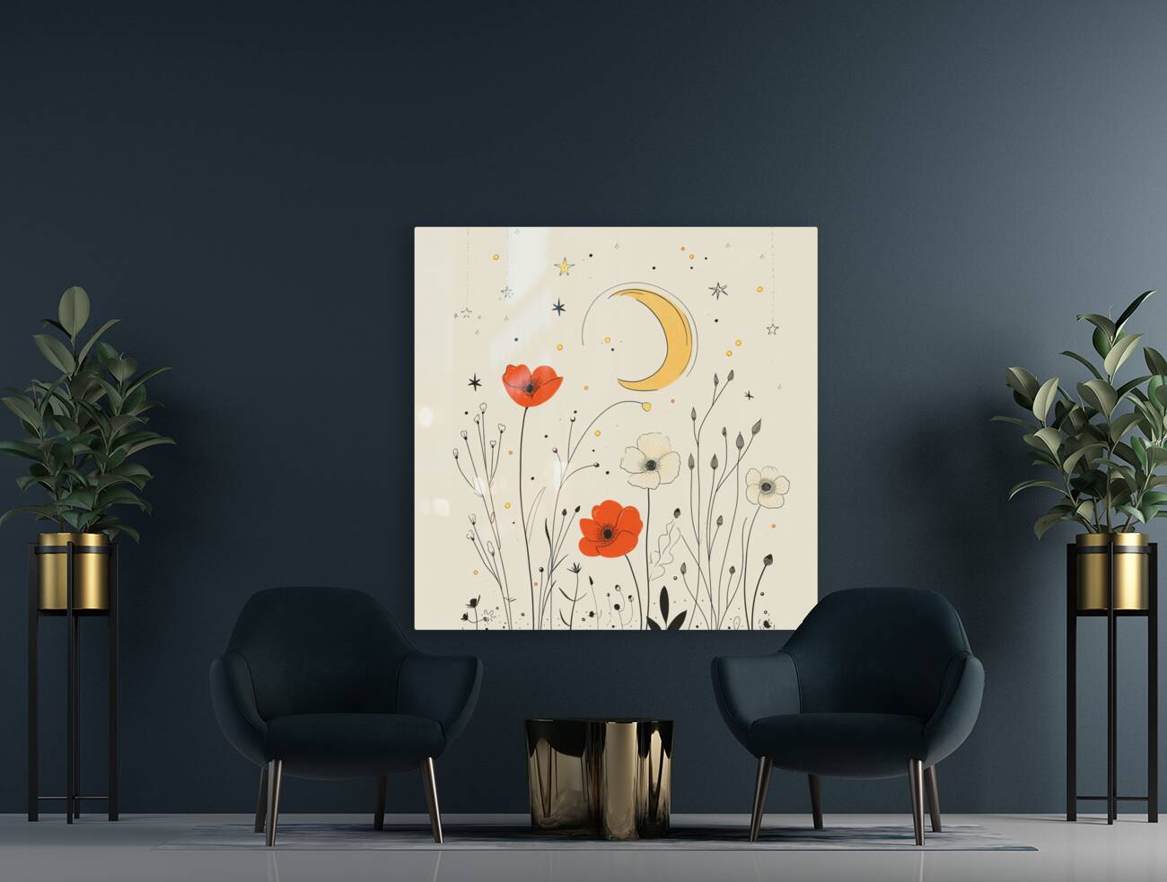 Naughty Lines in a Boho Wonderland Reproduction