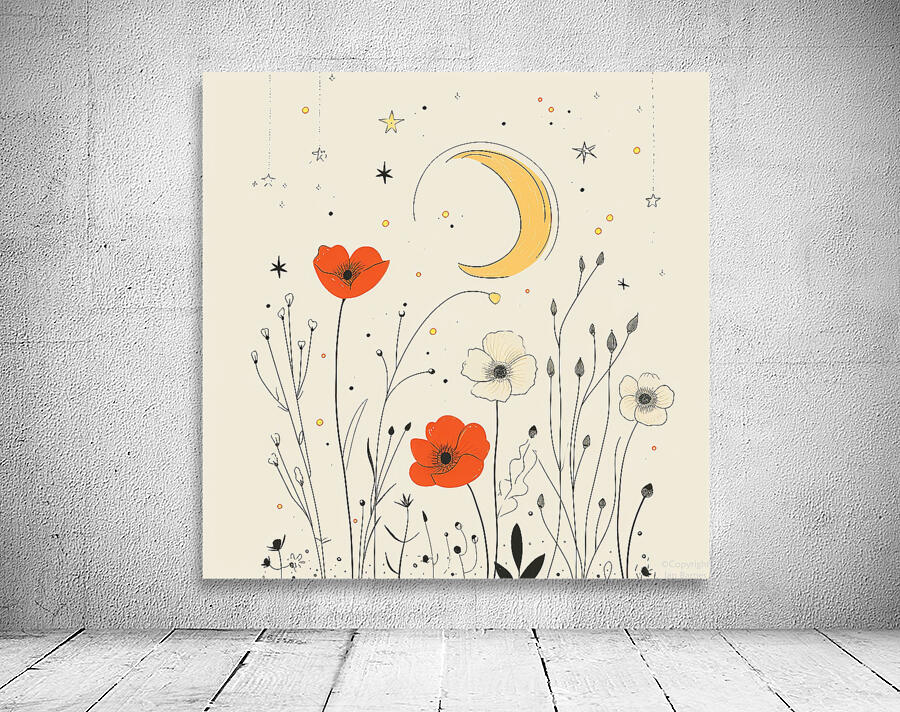 Naughty Lines in a Boho Wonderland Wall Preview