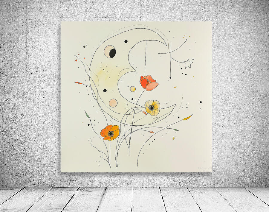 Muted Elegance Boho Lines Unveiled Wall Preview