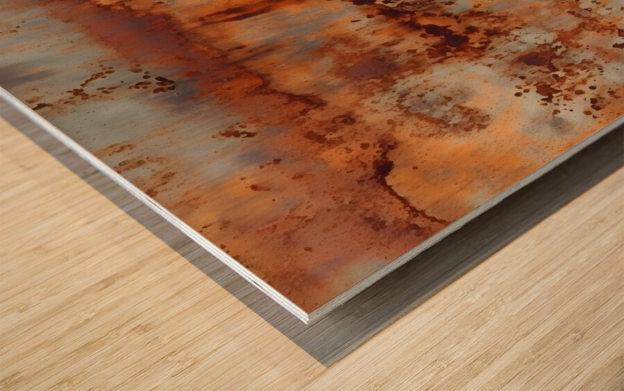 Veins of Rust Heart of Reflection Wood print