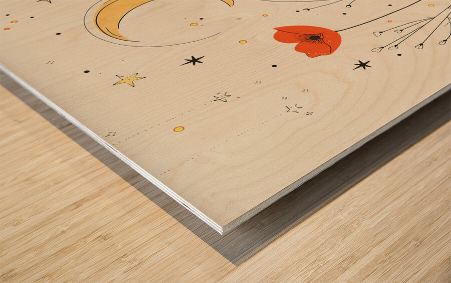 Naughty Lines in a Boho Wonderland Wood print