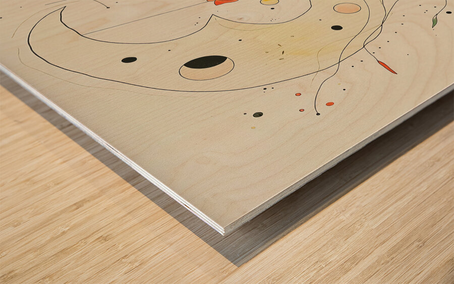 Muted Elegance Boho Lines Unveiled Wood print