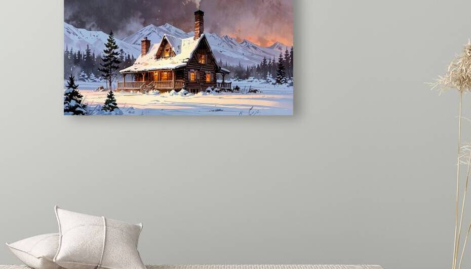 Cozy Cabin Christmas by Visualsketches