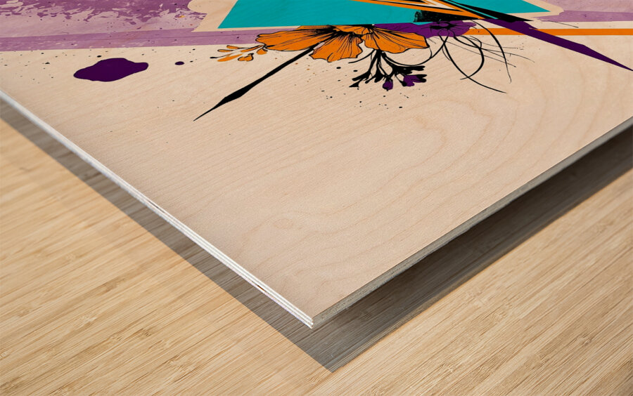 abstract wall art Wood print