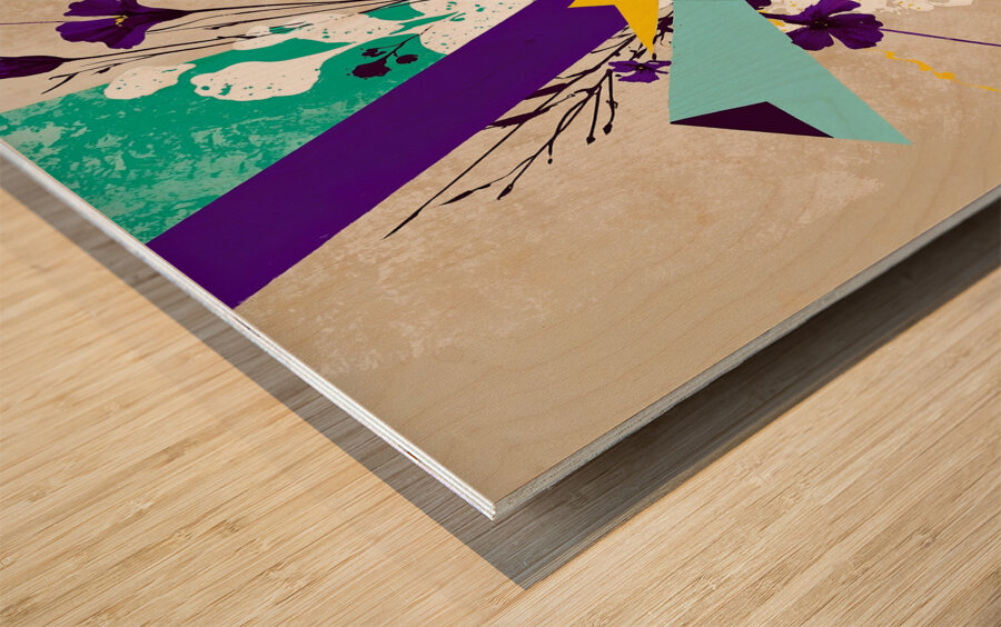 abstract wall art Wood print