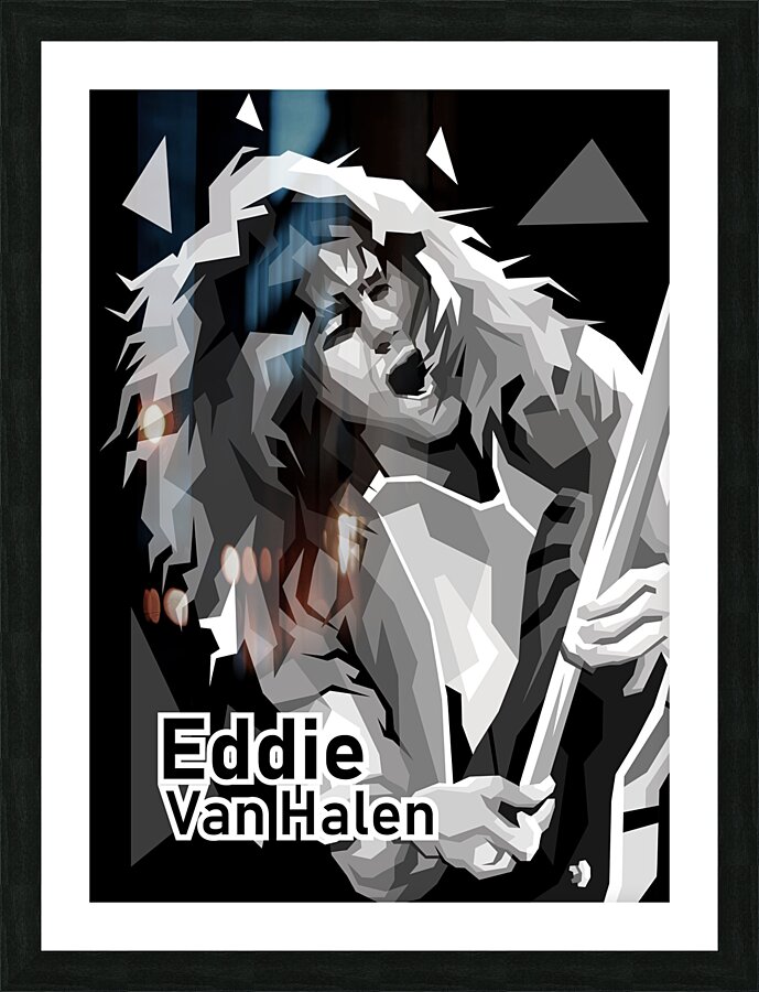 Special edition monocrome Eddie van halen Picture Frame print