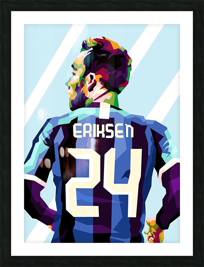 Cristian Eriksen in best football legend  Picture Frame print