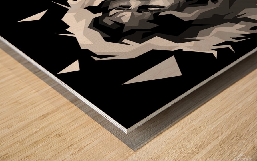 Special edition monocrome Eddie van halen Wood print