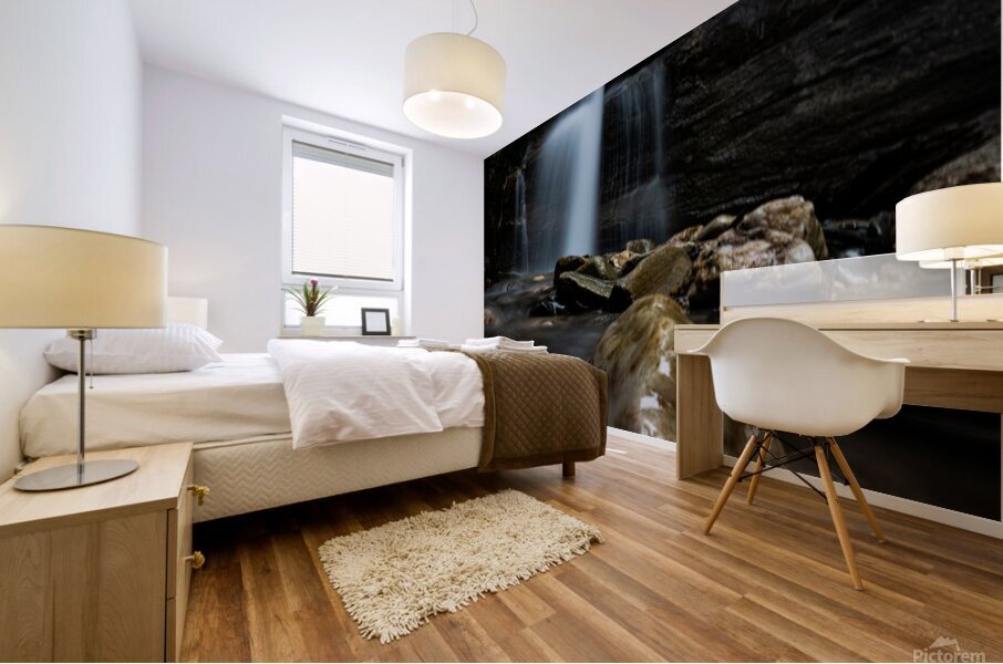 Dark waterfall Mural print