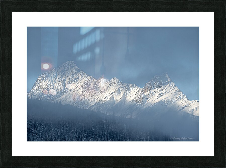 Mountain in the clouds Picture Frame print