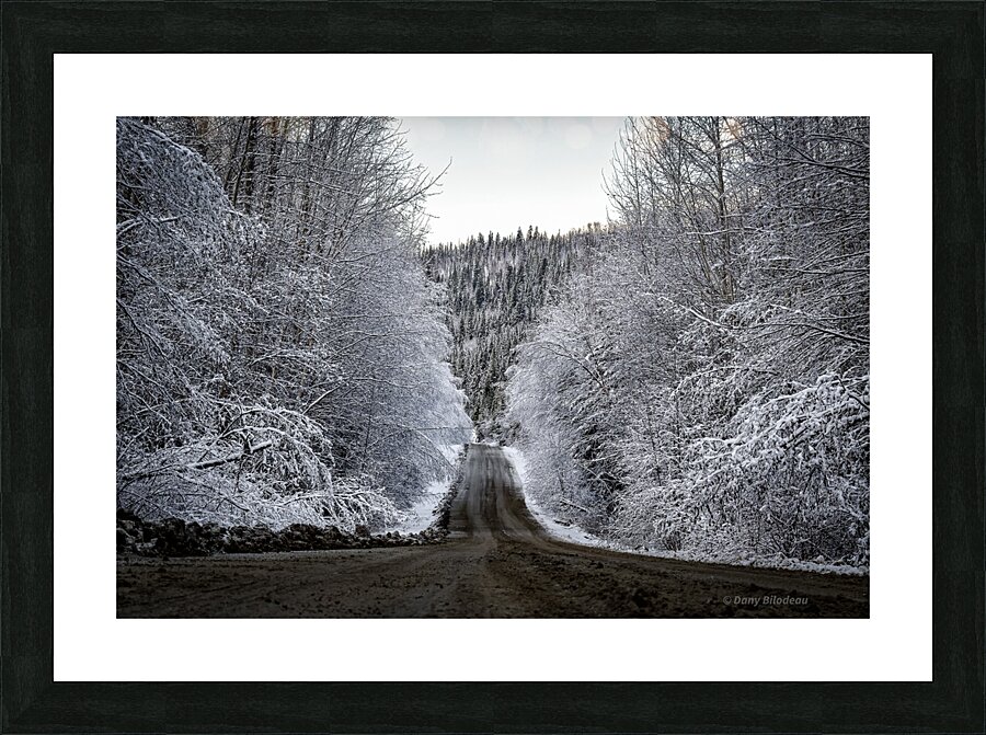 Winter Road Picture Frame print